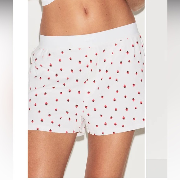 SKIMS 🍓🍓Cotton Rib Tank Size M loose Rib Boxer Size S - Picture 11 of 11